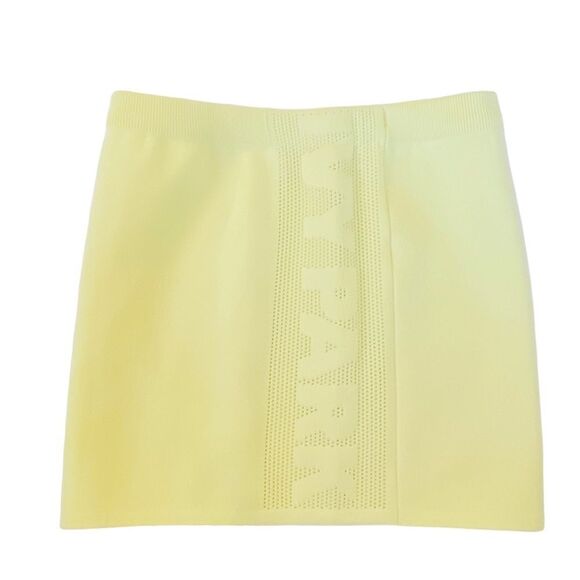 Adidas x Ivy Park with Beyoncé Drip 2 Knit Yellow Tint Mini Skirt Sz M - Picture 7 of 16
